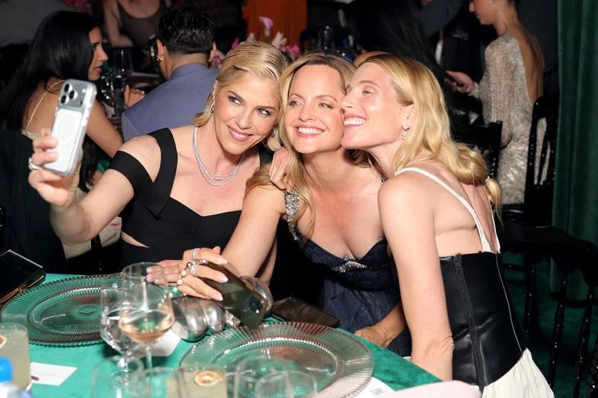 (L-R) Selma Blair, Mena Suvari and Dree Hemingway. Source: Getty 